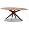 Baxton Studio Monte Mid-Century Modern Walnut Brown Finished Wood 71-Inch Oval Dining Table 180-11187-Zoro - alternate 5